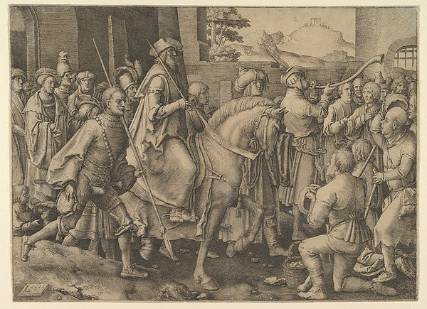 The Triumph of Mordecai 1515-Lucas van Leyden, Poster Print Wall Art