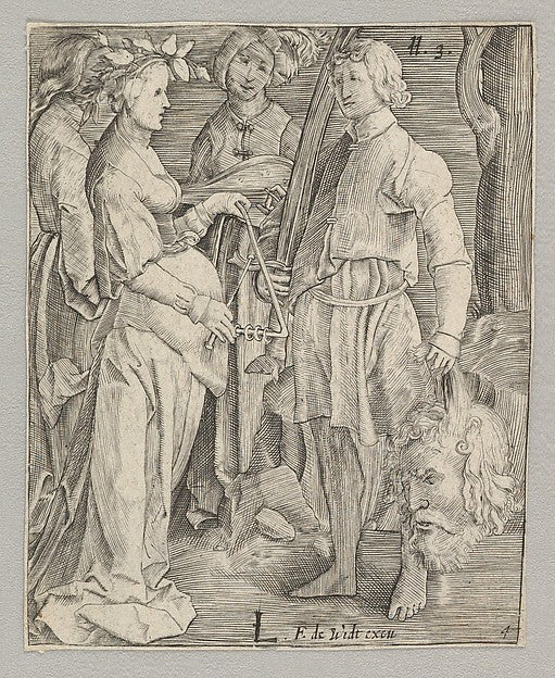 Triumph of David n.d.-After Lucas van Leyden, Poster Print Wall Art