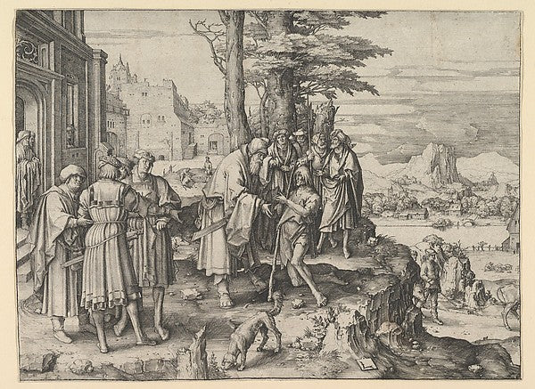 The Return of the Prodigal Son c1510-Lucas van Leyden, Poster Print Wall Art