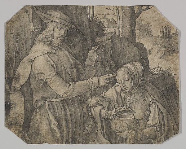 Christ Appearing to St. Mary Magdalene as a Gardener 1519-Luca, Poster Print Wall Art