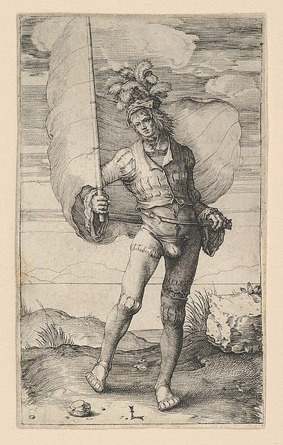 The Standard Bearer c1510-Lucas van Leyden, Poster Print