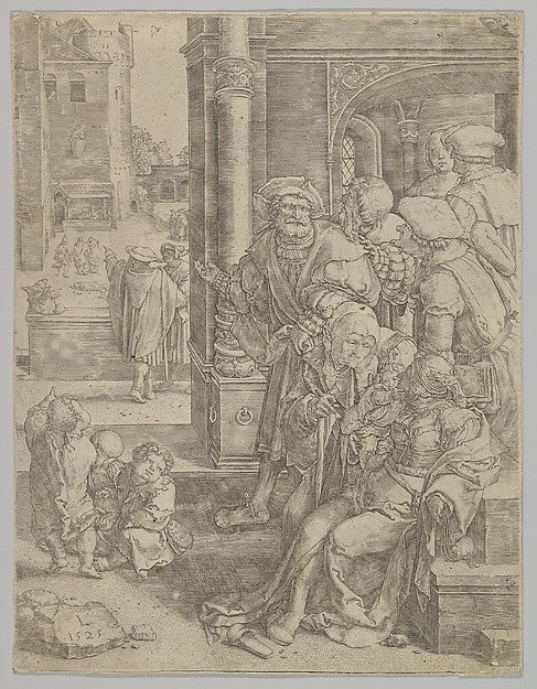 Poet Virgil Suspended in a Basket 1525-Lucas van Leyden, Poster Print Wall Art