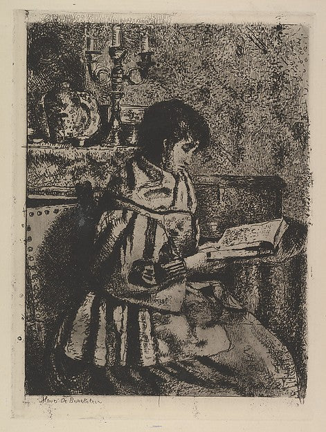 The Reader c1870-Henri Jean Augustin de Braekeleer ,16x12"(A3)Poster