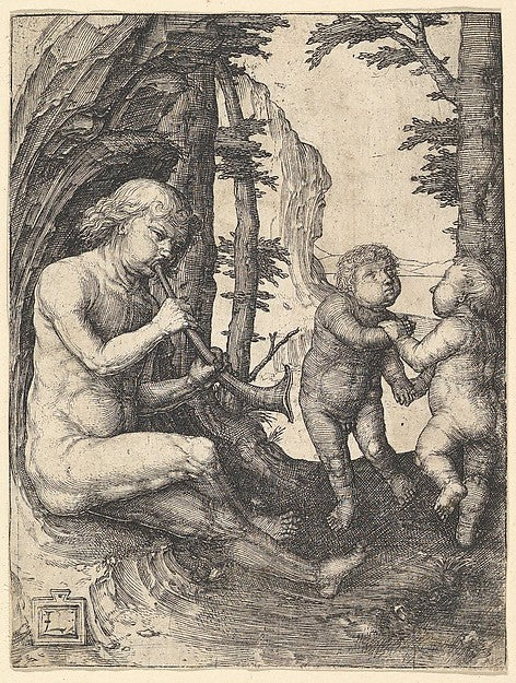 Boy with a Trumpet c1507-Lucas van Leyden, Poster Print Wall Art