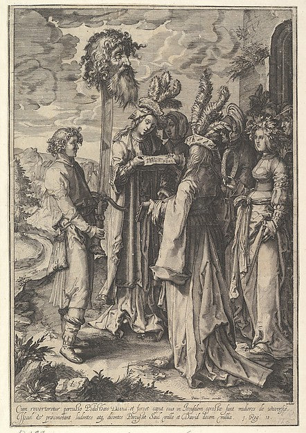 The Hymn of the Daughters of Israel and David n.d.-Engraved b, Poster Print Wall Art