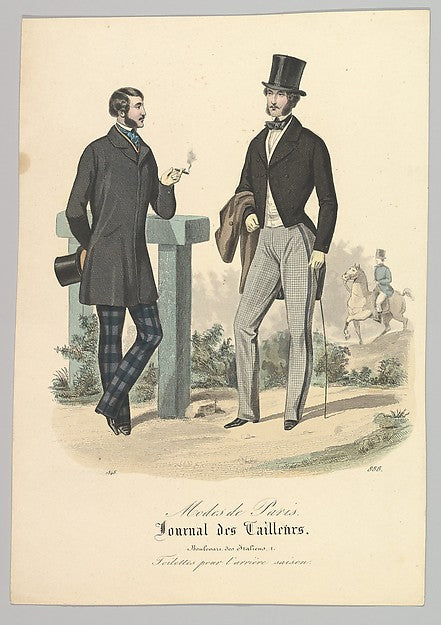 888 from Modes de Paris Journal des Tailleurs 1848-Anonymous,,16x12"(A3)Poster