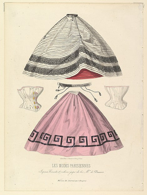 Jupons corsets et relève jupe de la Maison de Plument from L, Poster Print Wall Art