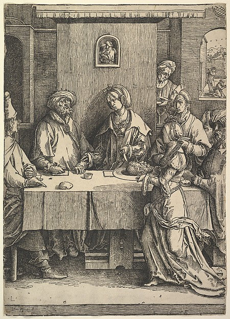 Salome with the Head of John the Baptist 1514-Lucas van Leyden, Poster Print Wall Art