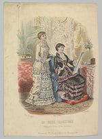 Adèle-Anaïs Toudouze , J. Bonnard:Toilettes de Mme. L. Massieu from La Mode Illustrée 1881, vintage artwork, 16x12"(A3) Poster Print