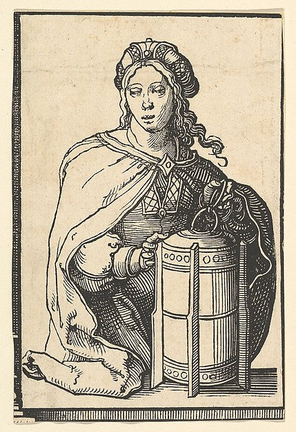 Persian Sibyl from the series of Sibyls c1530-Lucas van Leyde, Poster Print Wall Art