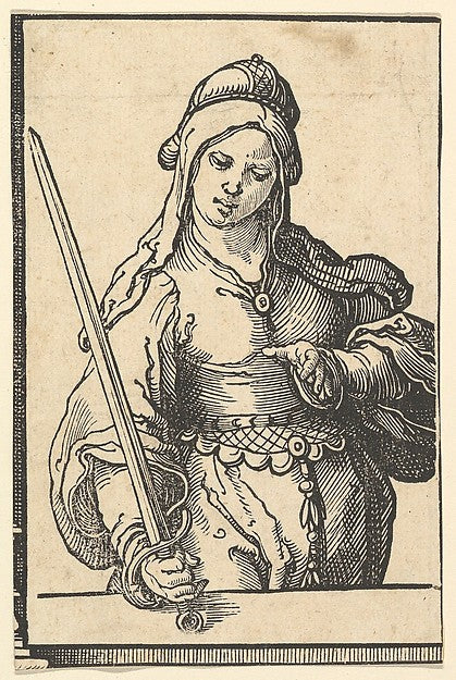 European Sibyl from the series of Sibyls c1530-Lucas van Leyd, Poster Print Wall Art