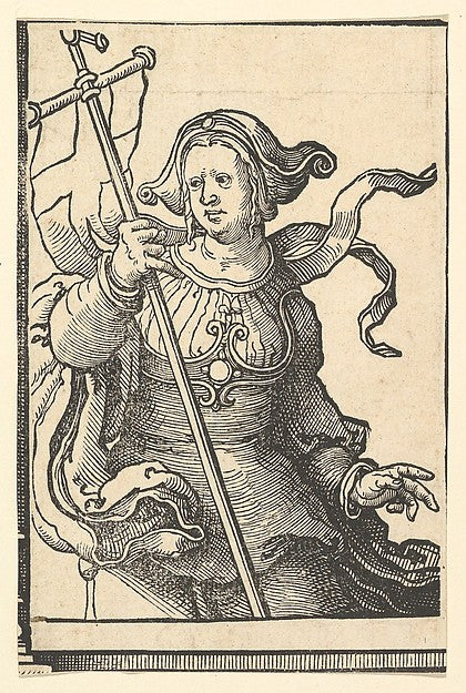 Phrygian Sibyl from the series of Sibyls c1530-Lucas van Leyd, Poster Print Wall Art