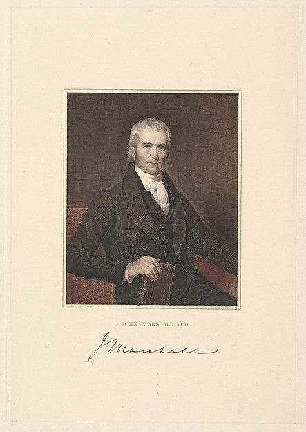 Chief Justice John Marshall 1833-Asher Brown Durand, After Hen, Poster Print Wall Art