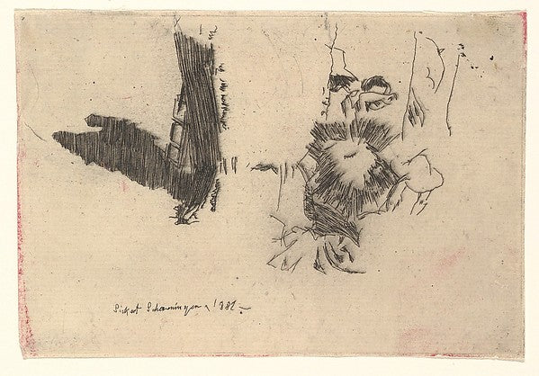 Scheveningen Wind-chairs and Shadows 1887-Walter Richard Sick, Poster Print