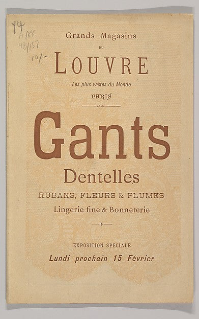 Gants dentelles rubans fleurs & plumes...Exposition spécial,16x12"(A3)Poster