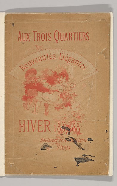 Aux Trois Quartiers Nouveautés Élégantes Hiver 1887–88 1887–, Poster Print Wall Art