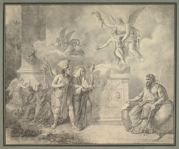 Apotheosis of George Washington c1799-Attributed to Étienne Pa, Poster Print Wall Art