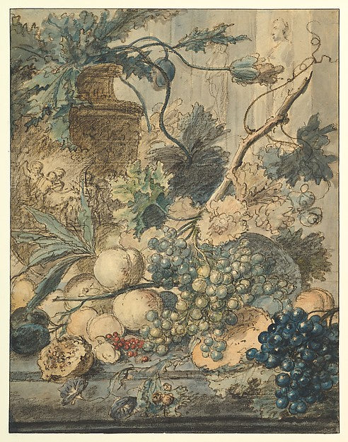 Still Life with Fruit n.d.-Jan van Huysum,16x12"(A3) Poster