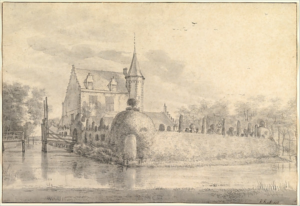 The Castle Meerdevoort near Dordrecht 1647-Roelant Roghman,16x12"(A3)Poster
