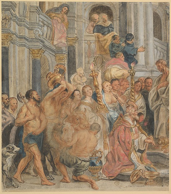 Saint Paul at Lystra 17th cent-Jacob Jordaens,16x12"(A3) Poster