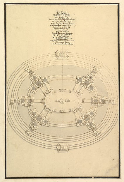 Ground Plan for a Catafalque for Eleonora Magdalena Theresa c, Poster Print Wall Art