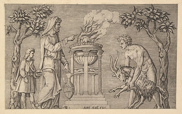 Speculum Romanae Magnificentiae: The Sacrifice of a Ram 16th c, Poster Print
