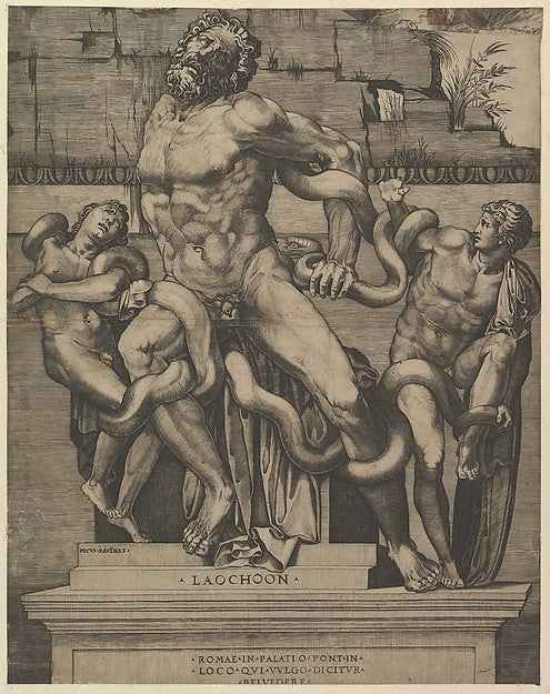 Speculum Romanae Magnificentiae: Laocoon 16th cent-Marco Dente, Poster Print