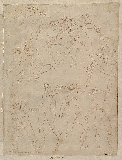 Studies for Apollo and Daphne Zeus and Juno Orpheus and Eury, Poster Print