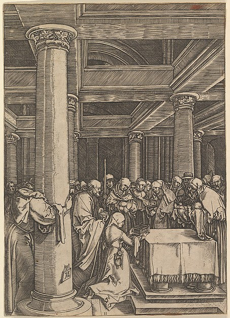 The presentation of Jesus to Simeon in the temple after Dürer, Poster Print