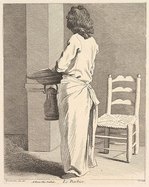 The Barber 1737-Anne Claude Philippe de Tubières, comte de Cay, Poster Print Wall Art