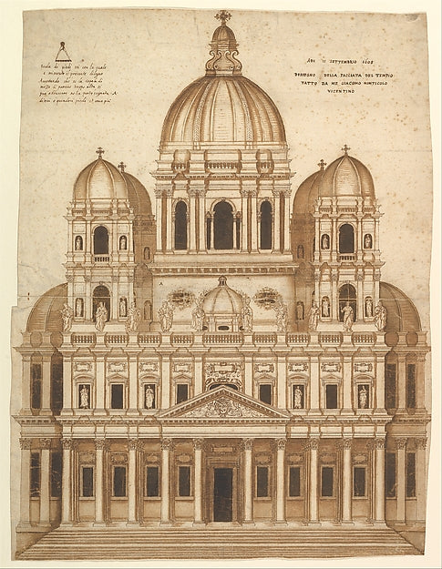 Unexecuted Design for the Façade of the Church of Santa Maria, Poster Print Wall Art
