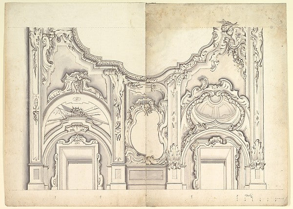 Two Alternate Designs for the Vault of a Chapel with the instr, Poster Print Wall Art