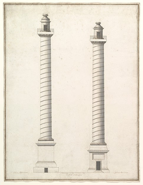 Elevation of Column of Antoninus Pius and Elevation of Column, Poster Print
