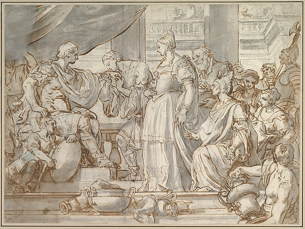The Continence of Scipio 1657–1747-Francesco Solimena, Poster Print Wall Art
