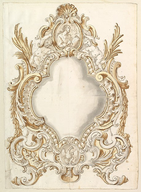 Design for a Carta Gloria 1700–1725-Anonymous, Italian, Roman,, Poster Print