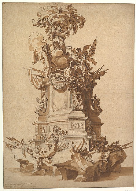 Temporary Structure in Celebration of the Birth of the Duc de, Poster Print Wall Art