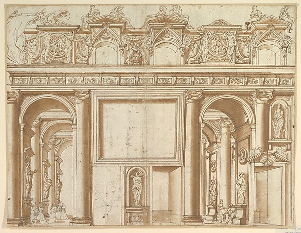 Architectural Design or Stage Set for the Colonna Family 16th,16x12"(A3) Poster