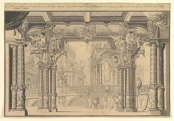 Stage Set Design 18th cent-Anonymous, Italian, 18th cent, Poster Print