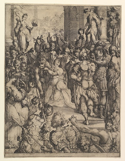 The Martyrdom of Saint Lucy-Jacques Bellange c1575–1616 Nancy, Poster Print Wall Art