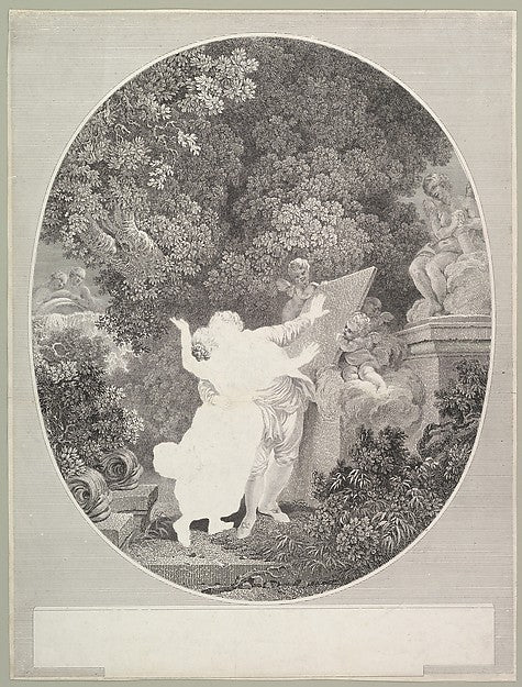 The Pledge of Love 1786-Jean Mathieu,after Jean Honoré Fragon, Poster Print Wall Art