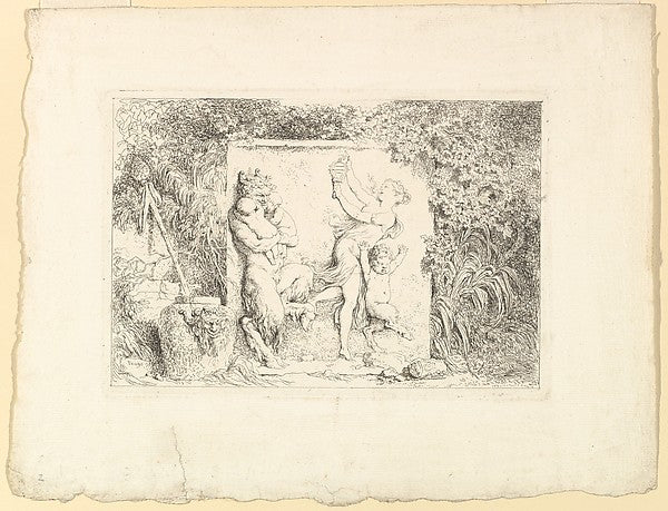 The Satyrs' Dance 1763-Jean Honoré Fragonard,16x12"(A3) Poster