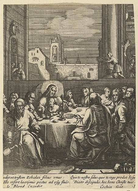 The Last Supper from The Passion of Christ mid 17th cent-Nico,16x12"(A3)Poster