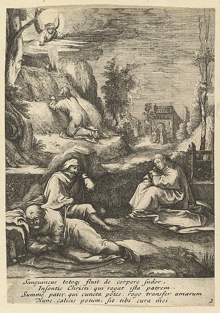 The Agony in the Garden from The Passion of Christ mid 17th c,16x12"(A3)Poster