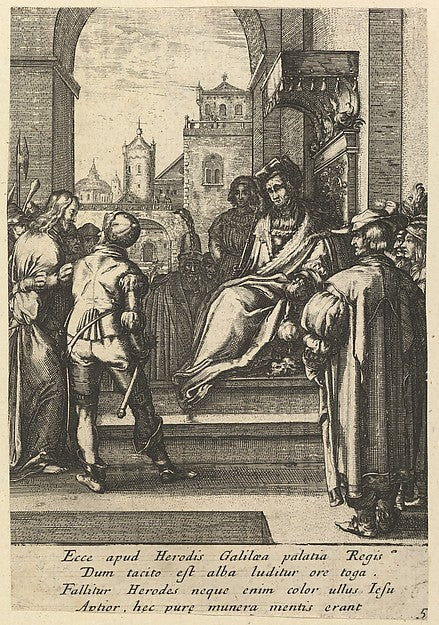 Christ Before Pilate from The Passion of Christ mid 17th cent, Poster Print