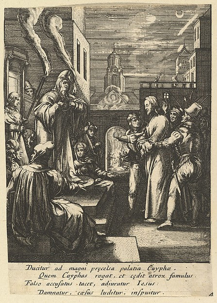 Christ Before Caiaphus from The Passion of Christ 17th cent-, Poster Print