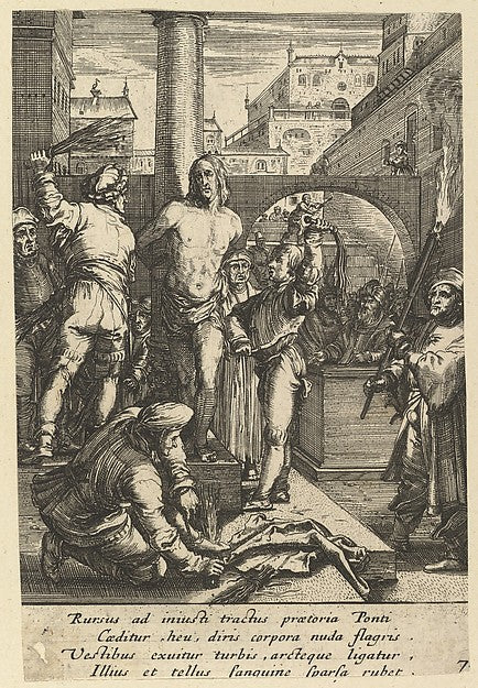 The Flagellation of Christ from The Passion of Christ mid 17t, Poster Print