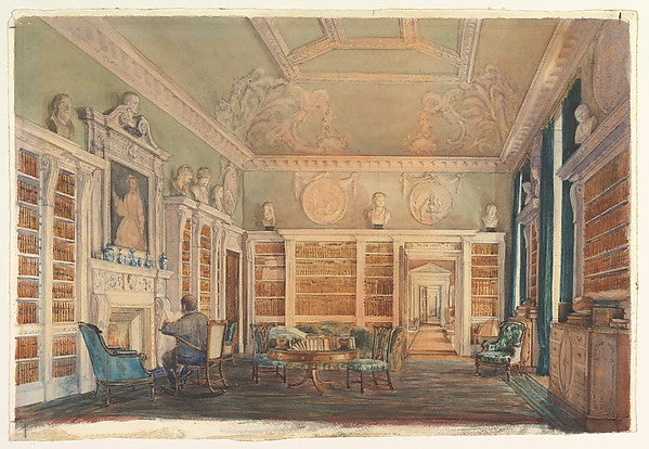 View of the Library Kirtlington Park Oxfordshire 1886-Susan,16x12"(A3)Poster