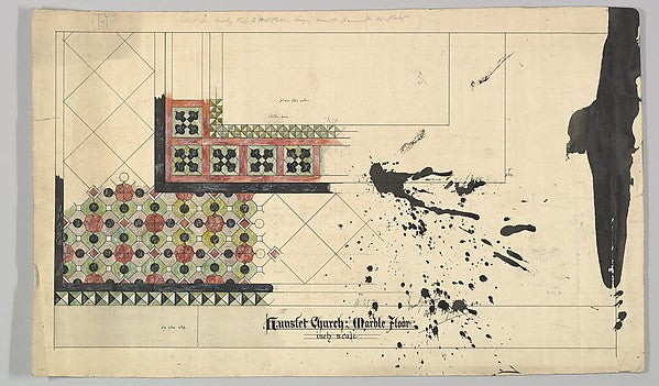 Marble Floor Design for Hunslet Church 1894-Ernest Geldart, Poster Print Wall Art