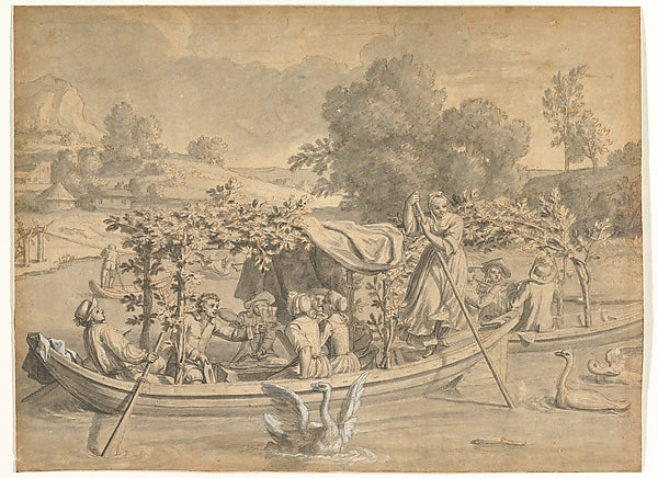 July: Amusements on the Water c1700-Claude Simpol , Poster Print