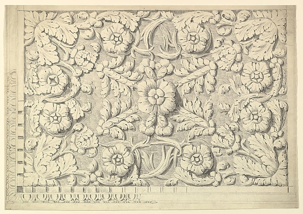 Plaque with Ornamentation 1776–79-Attributed to Thomas Hardwic, Poster Print Wall Art